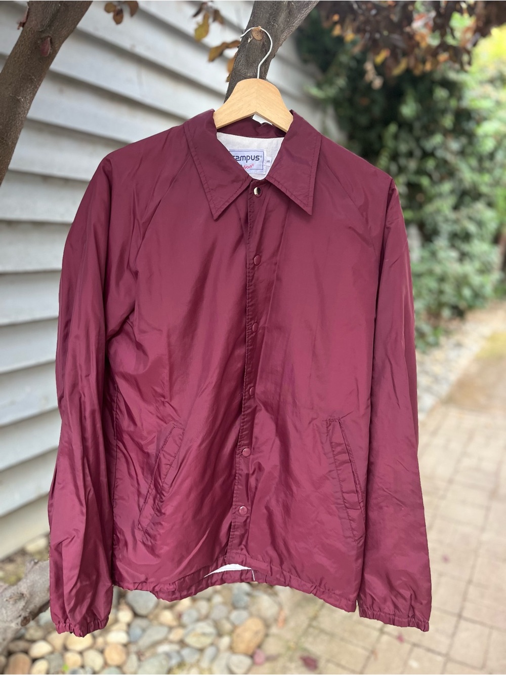 Campus Maroon Men's Lightweight Coach Windbreaker
